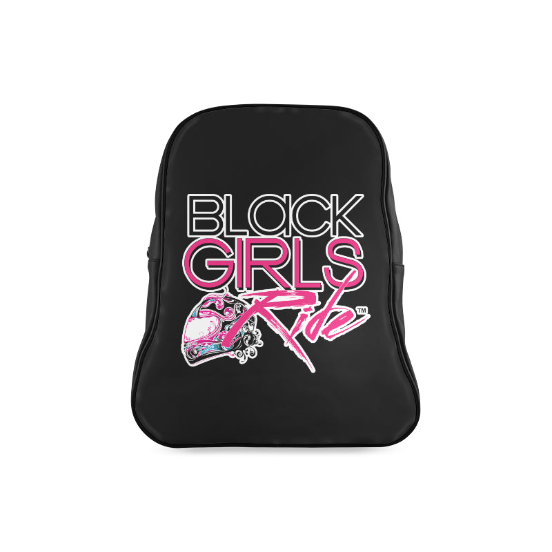 Black Girls Ride Leather Backpack