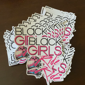 Black Girls Ride Logo Vinyl Sticker (2 Stickers)