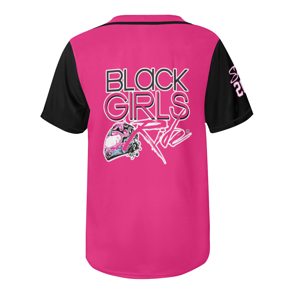 BGR Baseball Jersey - Pink/Black